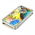 Wholesale iPhone 4 4S  Butterfly Crystal Diamond Chrome Case (Rainbow)